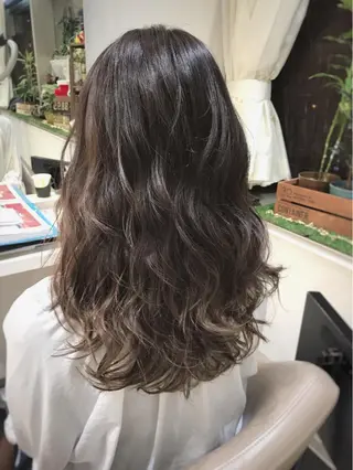 セミロング カラー 山崎俊輔/髪質改善 /バレイヤージュのヘアスタイル
