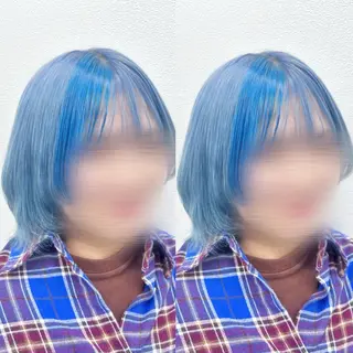 ミディアム カラー ハイトーン🎀 暖色系カラー🎀愛美のヘアスタイル