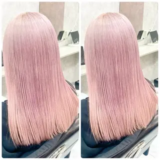 セミロング 🦋ハイトーン🦋 石山 希理🦋のヘアスタイル