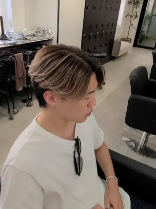 メンズ ミディアム Lapis 名古屋駅前店所属・LEN名古屋/パーマ 海外ヘア/メンズ特化のヘアスタイル