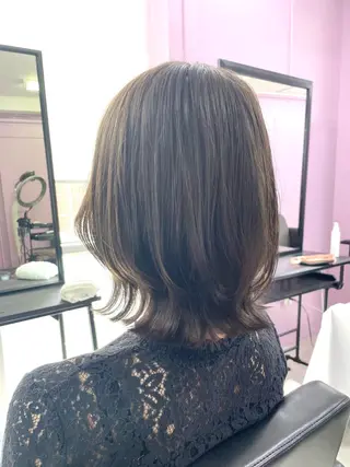 ミディアム カラー 高尾亮輔/ ボブ特化美容師のヘアスタイル