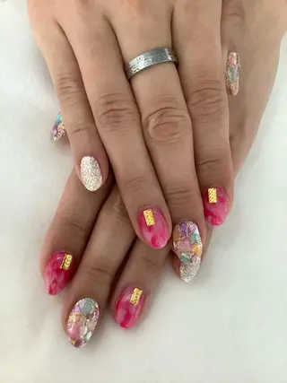 ネイル 💎🐰 saki. m 🐰💎のネイルデザイン