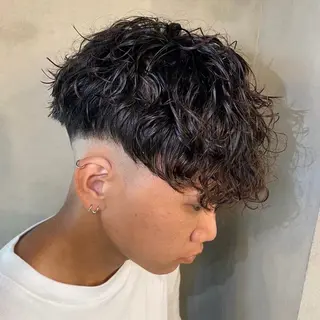 ショート パーマ メンズ メンズパーマ/ メッシュ😎タクミのヘアスタイル