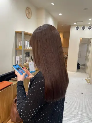 ロング ブリーチカラー/ 細川はるかのヘアスタイル