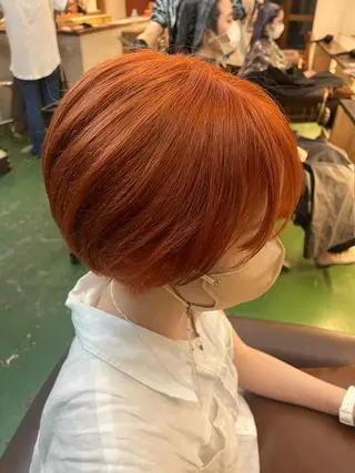 ショート カラー ♱地雷カラー♱ウルフ ♱ 藍衣 ♱のヘアスタイル