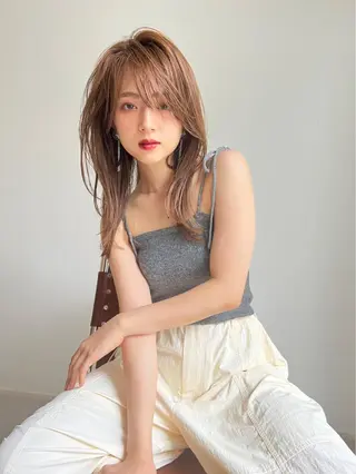 ロング カラー MUSASHI ブリーチカラー◎のヘアスタイル