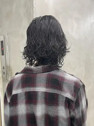 パーマ メンズ メンズカット パーマ[佐橋]のヘアスタイル