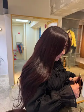 ロング カラー 名駅/酸性ストレート /ワンカラー/アヤハのヘアスタイル