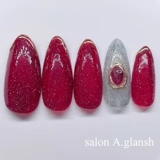 ネイル salon A.glansh所属・肌質改善salon♪ 効果がわかる♪南森町のネイルデザイン