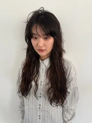ロング カラー パーマ fubuki🪷 似合わせカットカラーのヘアスタイル