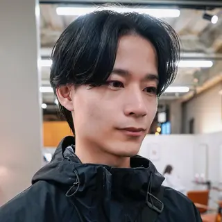 パーマ メンズ 藤川迅 曲がる縮毛矯正のヘアスタイル