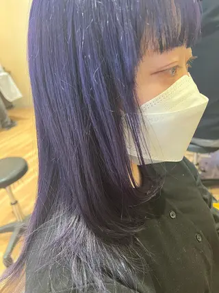 セミロング カラー たけだ れなのヘアスタイル
