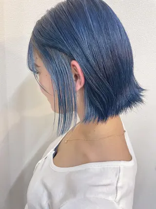 ミディアム カラー ケアブリーチ /髪質 改善/古橋圭史郎のヘアスタイル