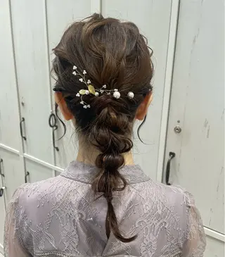 ヘアアレンジ つちだ ゆうひ / 暗髪カラー⟡.·のヘアスタイル