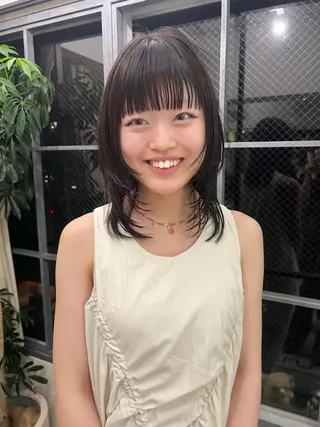 ミディアム カラー レイヤーカット/暖色 カラー/mao🎀のヘアスタイル