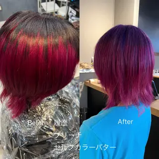 ミディアム カラー daiki 原宿のヘアスタイル