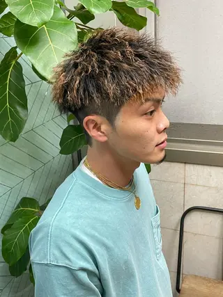 パーマ メンズ Le'a所属・渋谷/フェード/ 國分 翔のヘアスタイル