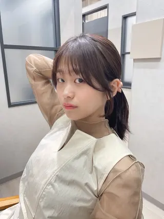 セミロング カラー FRAME spa&hair room博多店【フレーム】所属・髪質改善｜顔周り｜博 多｜川上智也のヘアスタイル