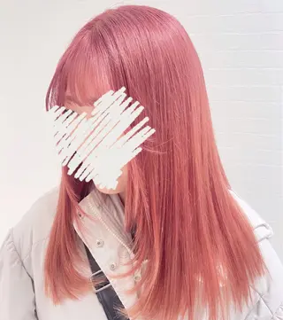 セミロング カラー 💞暖色カラー 💞risaのヘアスタイル