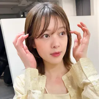 ミディアム カラー レイヤーカットのプロ 大人ヘア宮森貴志のヘアスタイル