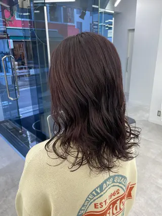 ミディアム カラー パーマ ヘアアレンジ 【Sweep】おじま のぞみのヘアスタイル