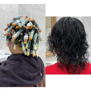 ミディアム パーマ 海/ボブ パーマのヘアスタイル