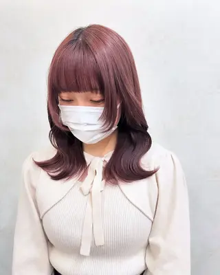 ミディアム 寒色 ♡ レイヤー ┊︎miyuのヘアスタイル