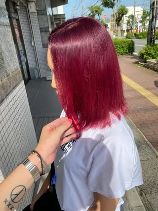 ミディアム _WHITE難波店[アンダーバーホワイト]所属・艶カラー/髪質改善 /韓国風/中村嘉秀のヘアスタイル