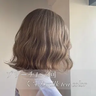 ミディアム カラー ヘアアレンジ マツエク・マツパ 透明感カラー/推しカ ラー☁️JURAのヘアスタイル