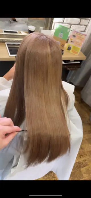 ロング カラー 西中島/ハイトーン カラー/西山昇汰のヘアスタイル