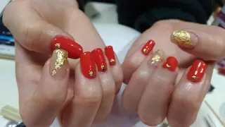 ネイル ネイルリボン 受付スタッフのネイルデザイン