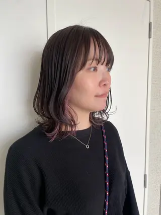 ミディアム カラー 透明感カラー/ 寺田千雅子のヘアスタイル