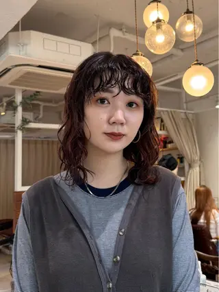 ミディアム パーマ 𝙎𝙚𝙞𝙧𝙖 ☆カット/パーマのヘアスタイル