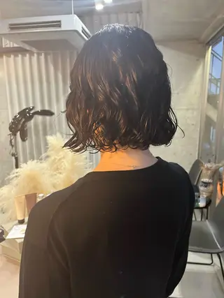 ミディアム パーマ ショートカット無料/ 小顔ショートのヘアスタイル