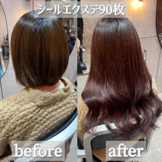 ロング カラー 新宿/韓国ヘア 中明度カラー/かやのヘアスタイル