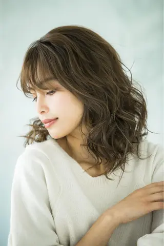 ミディアム カラー パーマ Blossom大塚 ディレクター永野のヘアスタイル