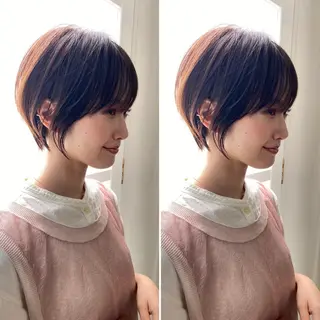 ショート 京都レイヤーカット/ 縮毛矯正/羽柴りくのヘアスタイル