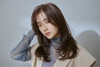 ロング 西川 仁のヘアスタイル