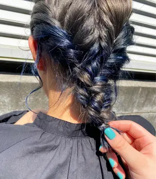 セミロング カラー ヘアアレンジ パーマ指名No1 /namiのヘアスタイル