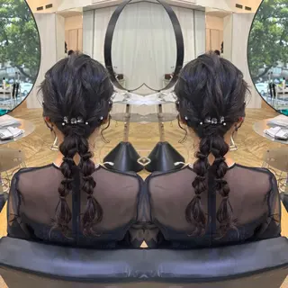 セミロング ヘアアレンジ ☻モエカ/ハイトーン アレンジ☻のヘアスタイル