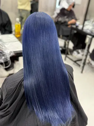 ロング カラー メンズ ☁️かずき☁️寒色 原色.デザイン特化のヘアスタイル