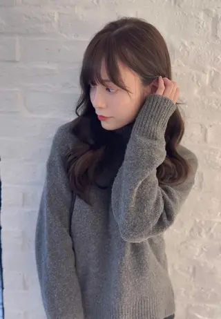 セミロング カラー ヘアアレンジ 前髪顔まわりカット 🌈中村海聖のヘアスタイル