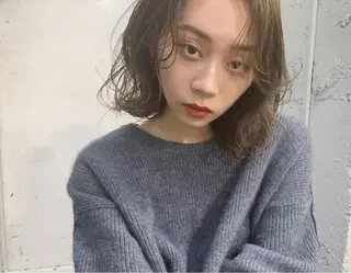 ミディアム カラー パーマ kith.所属・ケアカラー×髪質改善 🌙OKUBO🌙のヘアスタイル