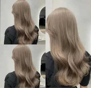 セミロング 縮毛👱🏽‍♀️ 🎀海外ハイライトのヘアスタイル