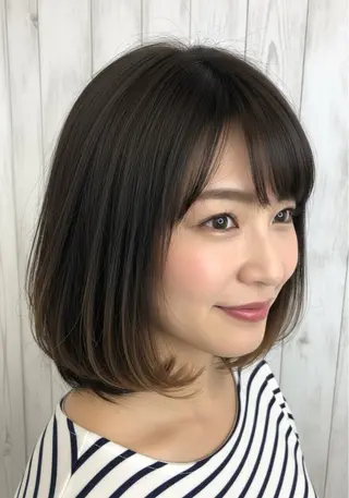 ミディアム カラー パーマ Mio ✂︎ラパーチェのヘアスタイル