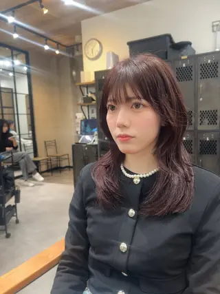 ミディアム レイヤー/韓国/ ハッシュ/高田翼のヘアスタイル