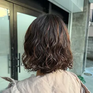 ショート パーマ 透明感カラー/パーマ 🌀アオノのヘアスタイル