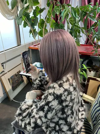 セミロング カラー Mariana雛/ 西大分/ハイライトのヘアスタイル