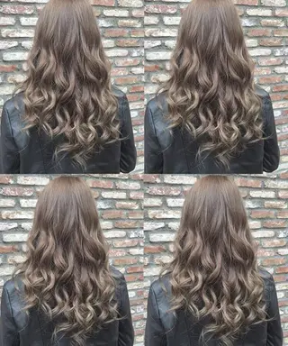 セミロング カラー チビ編み込みエクステ シールEXどぅ〜すのヘアスタイル