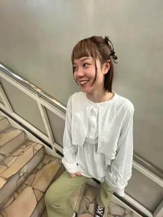 ミディアム ヘアアレンジ 佐藤 永夏のヘアスタイル